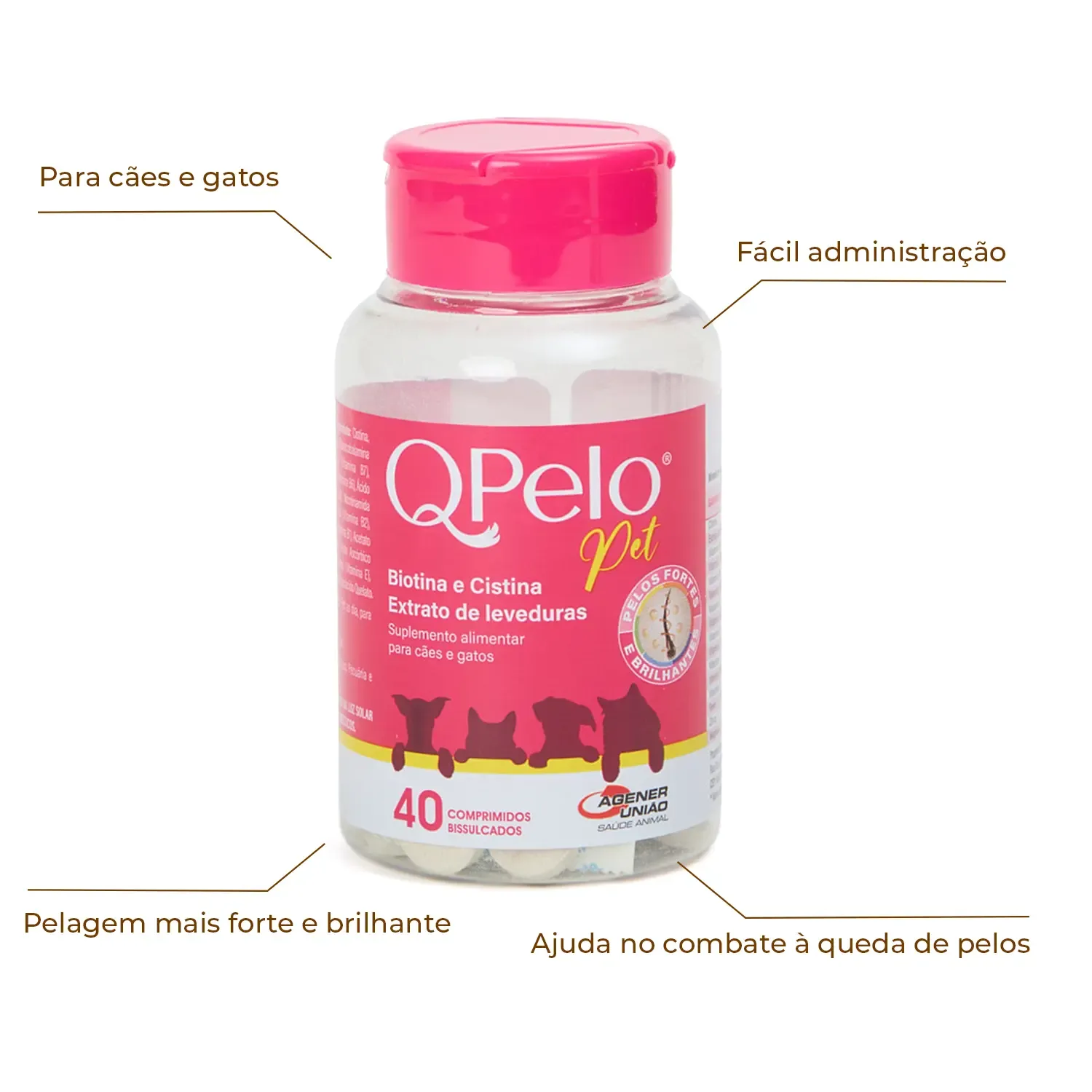 QPelo Pet Suplemento Alimentar para Cães e Gatos QPelo Pet Suplemento Alimentar para Cães e Gatos